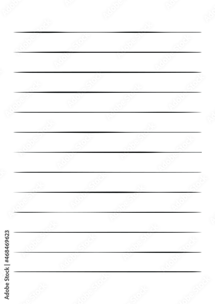 Blank sheet of paper with lines A4 format on white isolated background. Vector illustration Blank sheet of paper with lines A4 format on white isolated background. Vector illustration