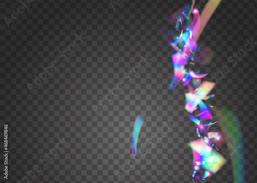 Hologram Glitter. Glamour Art. Neon Effect. Iridescent Glare. Disco Flyer. Laser Festival Wallpaper. Digital Foil. Purple Metal Background. Pink Hologram Glitter