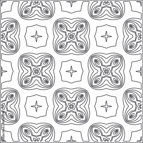 Fototapeta Naklejka Na Ścianę i Meble -  Repeating geometric tiles from striped elements.Modern geometric background with abstract shapes.Monochromatic Repeating Patterns.black and white striped pattern for design.