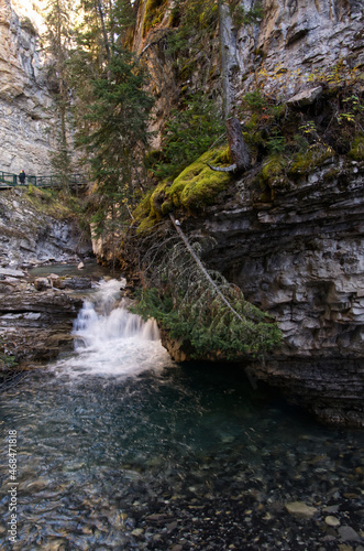 One of the smaller waterfalls at Johnston Canyon