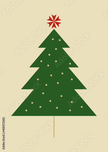 Vector illustration of Christmas tree.
