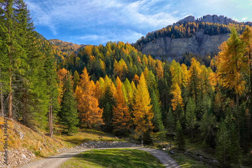 Scenic landscape of Seceda area in the Dolomites, Italy, Europe
