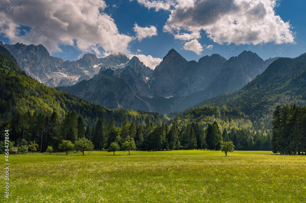 Slovenian Alps, mountain landscape in summer Slovenian Alps, mountain landscape in summer