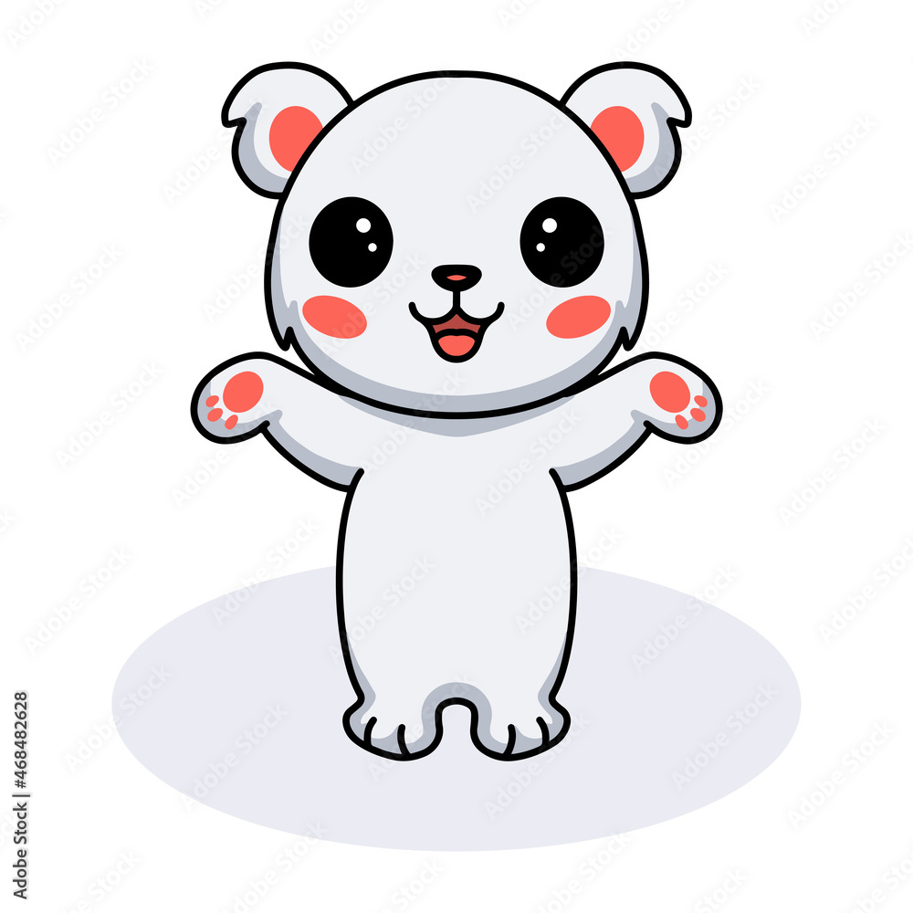 Fototapeta premium Cute little polar bear cartoon