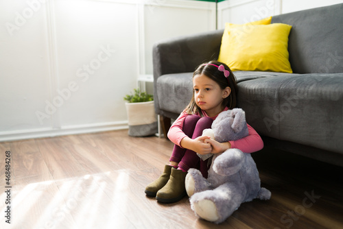 Photography Depressed young kid feeling lonely