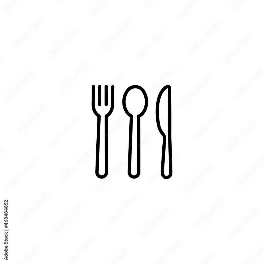 spoon, fork and knife icon vector spoon, fork and knife icon vector