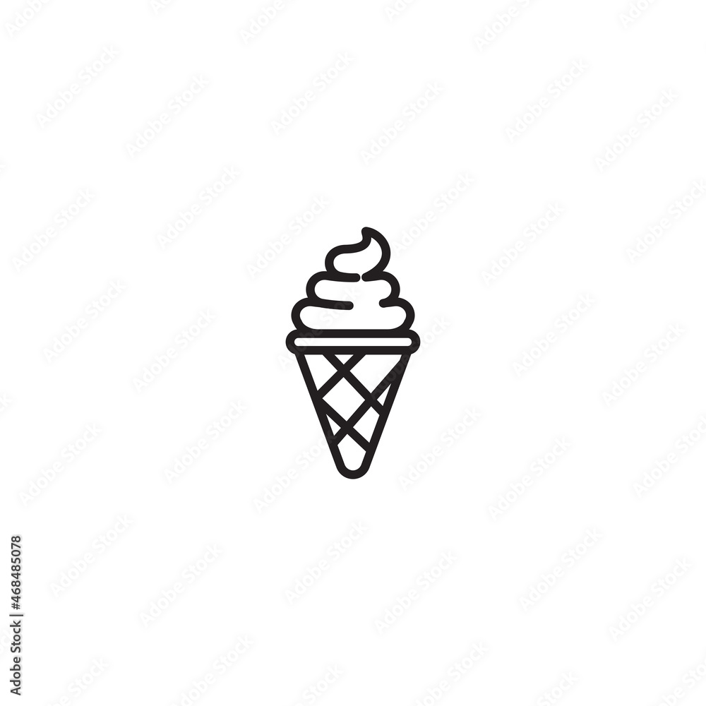 Ice cream icon, Ice cream sign vector Ice cream icon, Ice cream sign vector