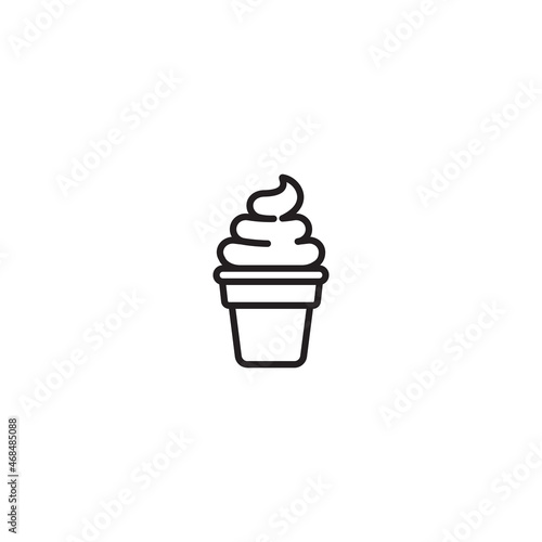 Ice cream icon  Ice cream sign vector