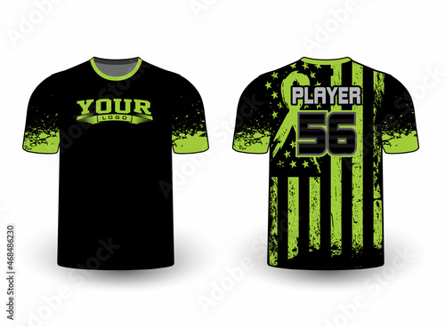 All sports team jersey design with an elegant edgy and wild look for all your casual, fashion, and sportswear