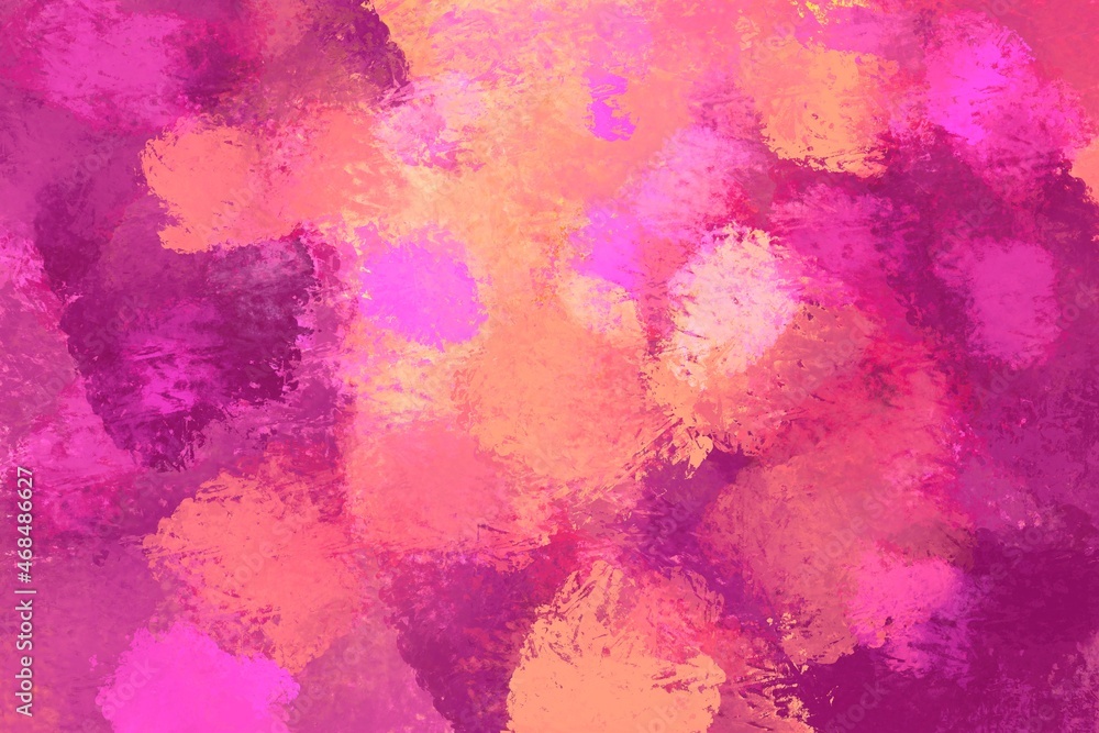 abstract watercolor background with watercolor splashes, colorful paint strokes on the canvas, yellow, violet, pink, orange color theme, interior painting, wall decoration, handcrafted abstract 