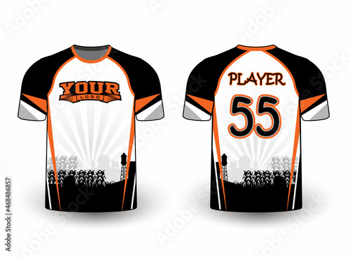 All sports team jersey design with an elegant edgy and wild look for all your casual, fashion, and sportswear