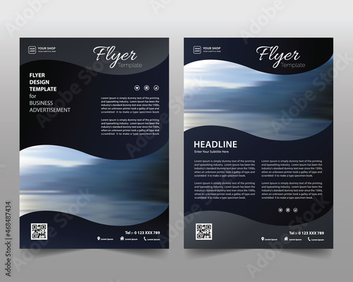 Abstract vector covers design template. Wave shaped gradient background. Background for flyer, brochure, catalog, poster, book or magazine
