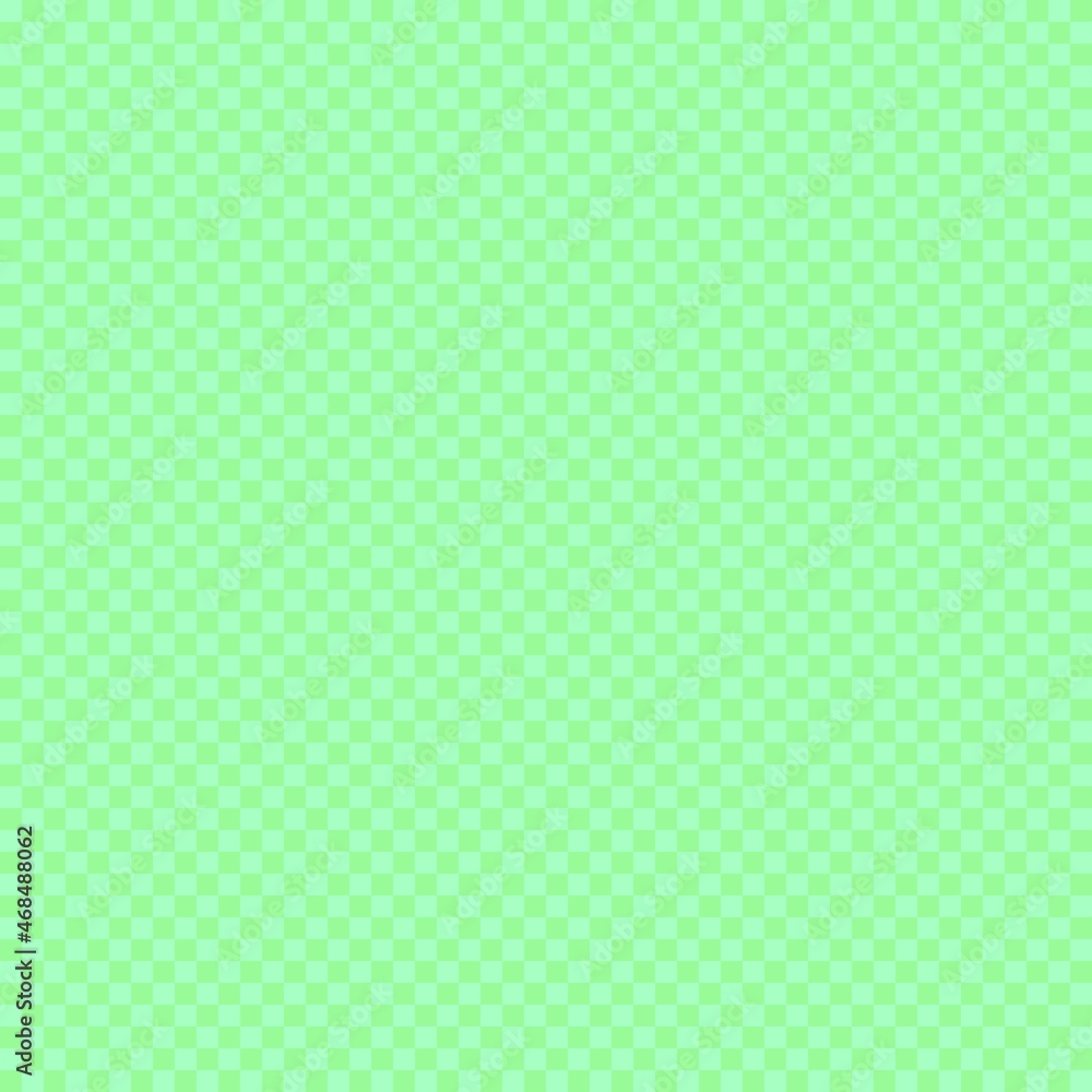 Checkerboard with very small squares. Pale Green and Mint colors of checkerboard. Chessboard, checkerboard texture. Squares pattern. Background.