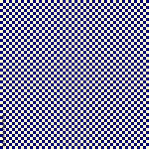 Checkerboard with very small squares. Navy and Beige colors of checkerboard. Chessboard, checkerboard texture. Squares pattern. Background.