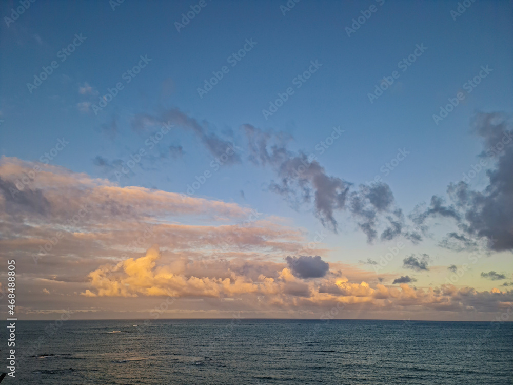 Sunset over the ocean