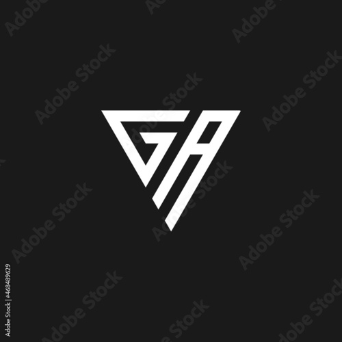 Free Download Initial letter GA triangle monogram cool simple modern logo concept - GFXLoad