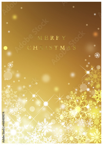 クリスマス_雪の結晶背景