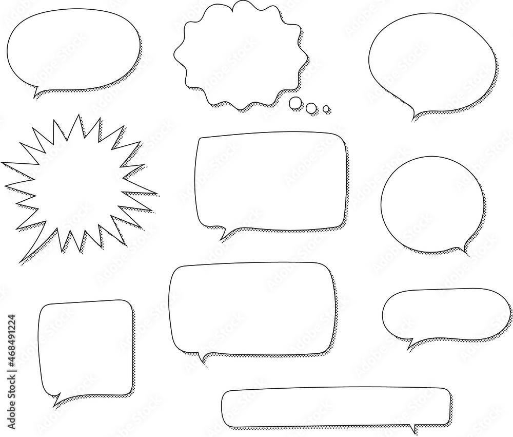 Speech bubble, speech balloon, chat bubble flat line vector icon Speech bubble, speech balloon, chat bubble flat line vector icon