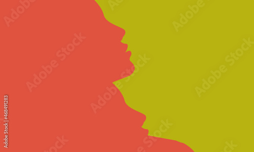lime color background with peach color wave abstract