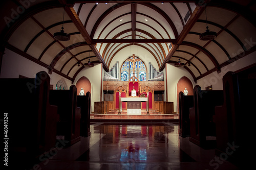Принти на полотні Church Interior with Architectural Detail