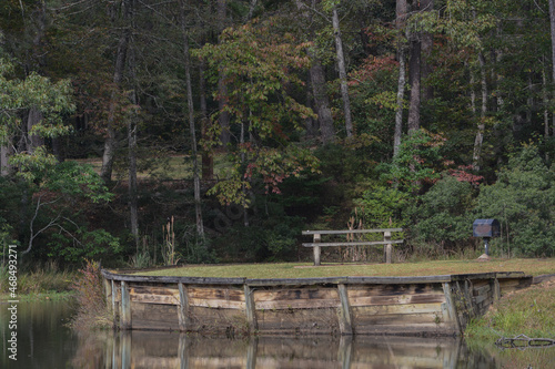 Foto Relaxing picnic area at Homochitta National Forest Recreation Area in Natchez, M