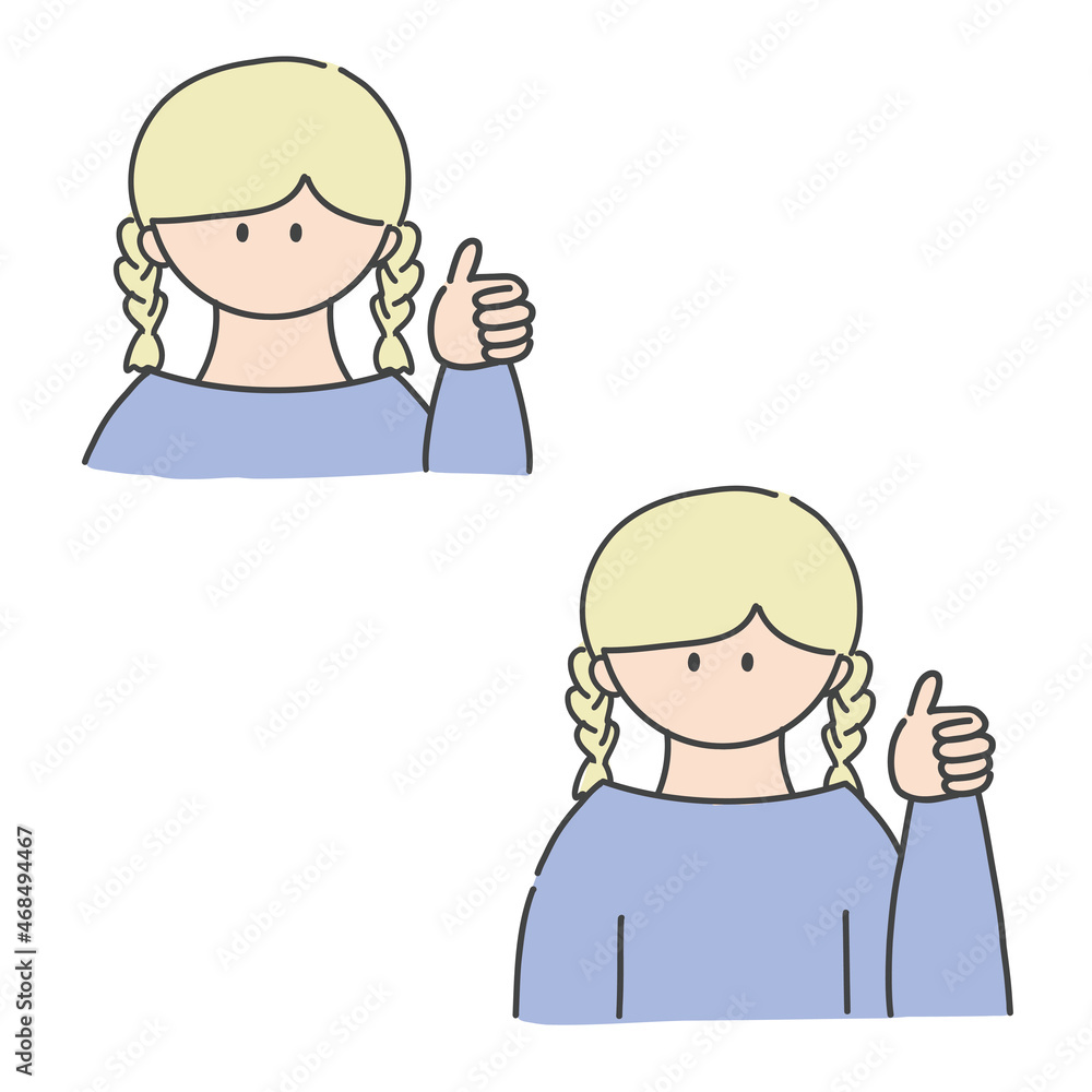 いいねのポーズ_女の子