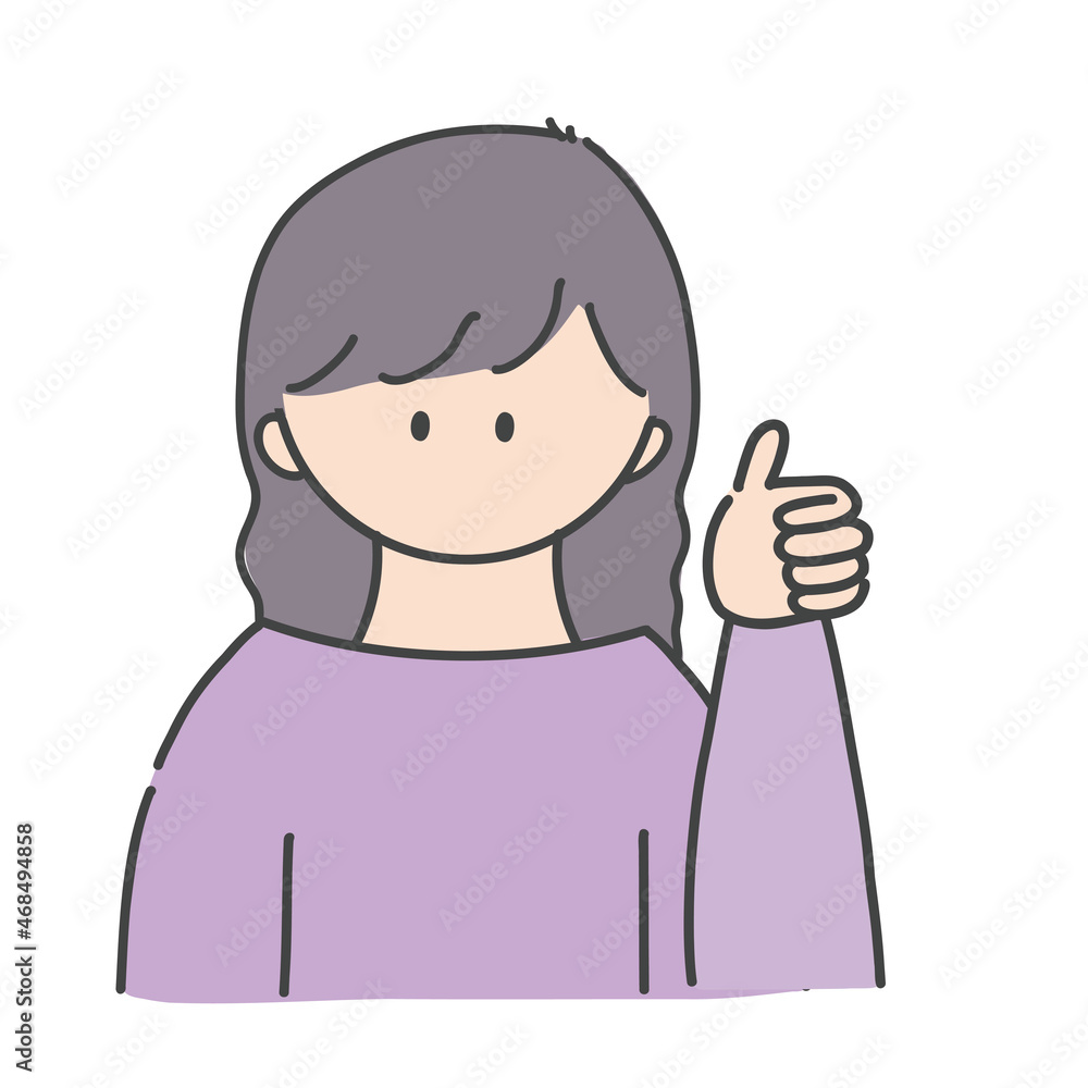 いいねのポーズ_女の子 いいねのポーズ_女の子