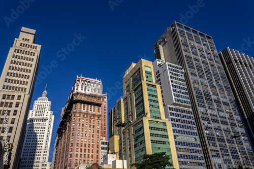 Sao Paulo, Brazil, July 10, 2012. View of Buildings in Anhangabau Valley in Sao Paulo, Brazil