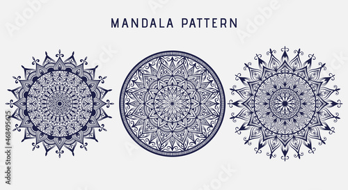 Ornament round set with mandala. Geometric circle element made in vector. Perfect set for any other kind of design, birthday and other holiday, kaleidoscope, medallion, yoga, india, arabic, book,