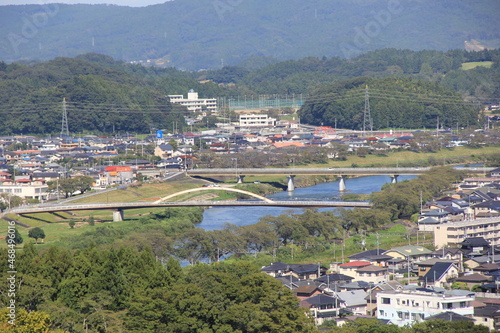 川に２本の橋が架かっている風景