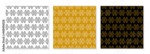 Fototapeta Naklejka Na Ścianę i Meble -  Pattern vector set of abstract geometric seamless patterns Abstract geometric graphic design print Seamless geometric pattern.