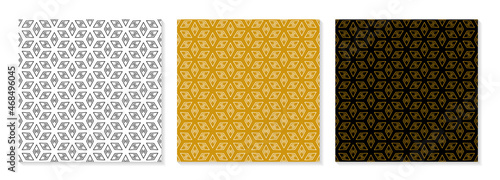 Fototapeta Naklejka Na Ścianę i Meble -  Pattern vector set of abstract geometric seamless patterns Abstract geometric graphic design print Seamless geometric pattern.