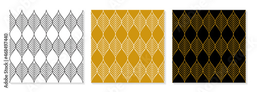 Set of abstract geometric seamless patterns Abstract geometric graphic design print Seamless geometric pattern.