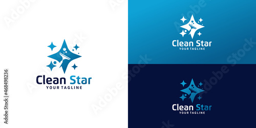 cleanliness star logo design inspiration