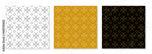 Fototapeta Naklejka Na Ścianę i Meble -  Set of abstract geometric seamless patterns Abstract geometric graphic design print Seamless geometric pattern.