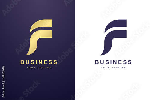 Initial Letter F Logo For Business or Media Company.