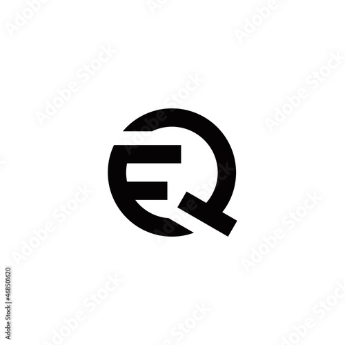e q eq qe initial logo design vector template