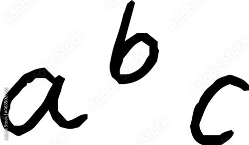 子供が描いたabcの文字 フォント 落書き