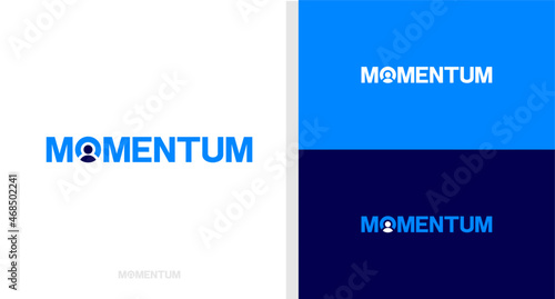MOMENTUM LOGO WORDMARK PEOPLE NEGATIVE SPACE EDITABLE