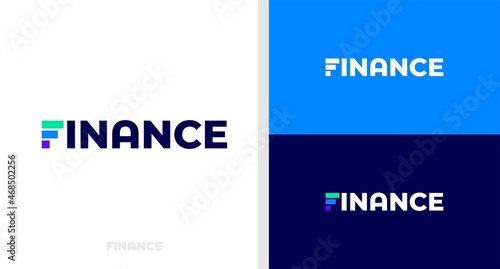 FINANCE LOGO WORDMARK GRAPHIC CHART EDITABLE