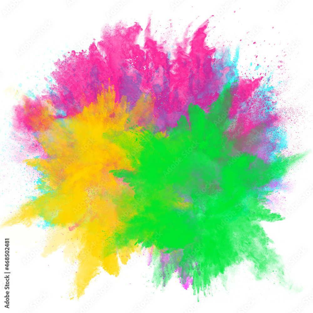 Fototapeta premium Colorful abstract Splash against white background.