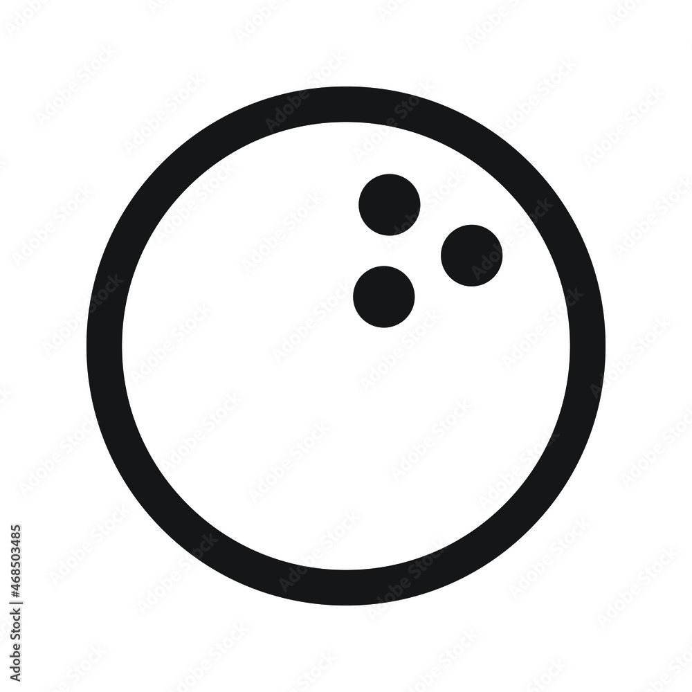 bowling ball Icon vector Line for web, presentation, logo, Icon Symbol. bowling ball Icon vector Line for web, presentation, logo, Icon Symbol.