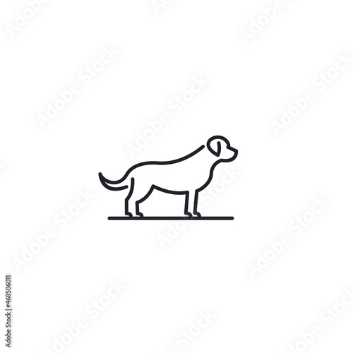 Illustration vector graphic template of dog line logo