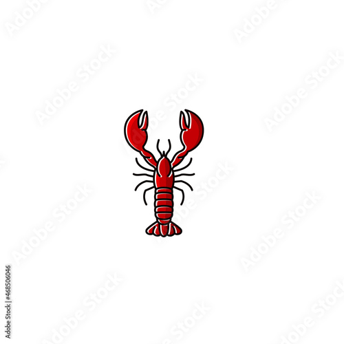 Illustration vector graphic template of lobster logo
