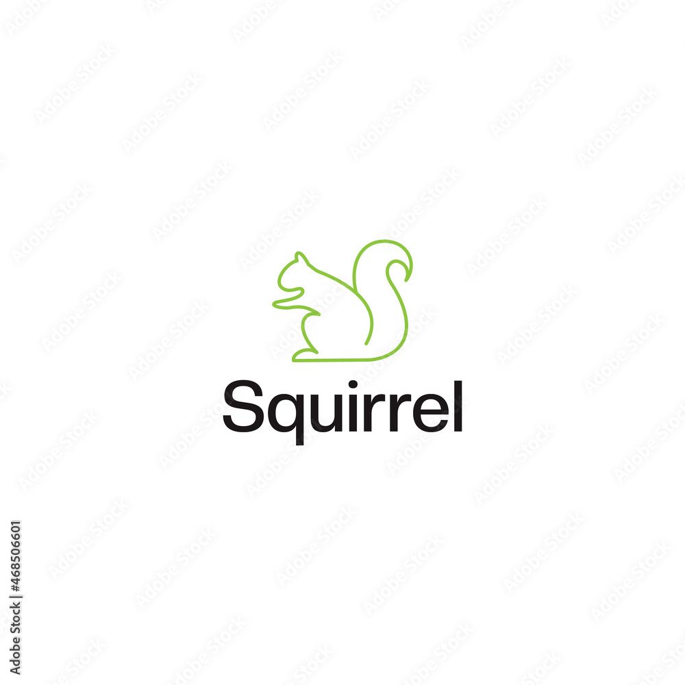 squirrel vector logo design. logo template squirrel vector logo design. logo template