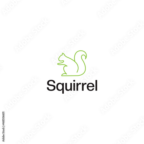 squirrel vector logo design. logo template