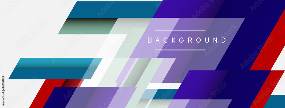 Obraz premium Vector background. Abstract overlapping color lines design with shadow effects. Illustration for wallpaper banner background or landing page