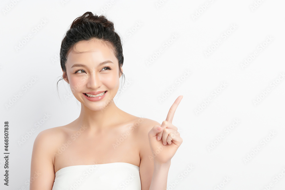 Beautiful young asian woman with clean fresh skin on white background, Face care, Facial treatment, Cosmetology, beauty and spa, Asian women portrait. Beautiful young asian woman with clean fresh skin on white background, Face care, Facial treatment, Cosmetology, beauty and spa, Asian women portrait.