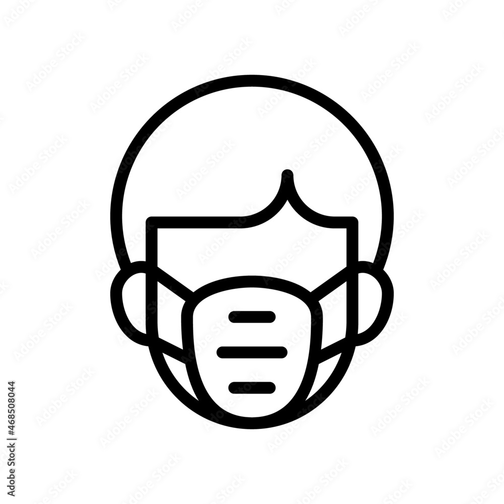 Face Mask Icon, Line style icon vector illustration, Suitable for website, mobile app, print, presentation, infographic and any other project. Face Mask Icon, Line style icon vector illustration, Suitable for website, mobile app, print, presentation, infographic and any other project.