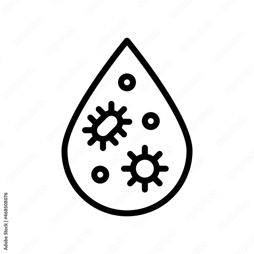 Water Pollution Icon, Line style icon vector illustration, Suitable for website, mobile app, print, presentation, infographic and any other project.